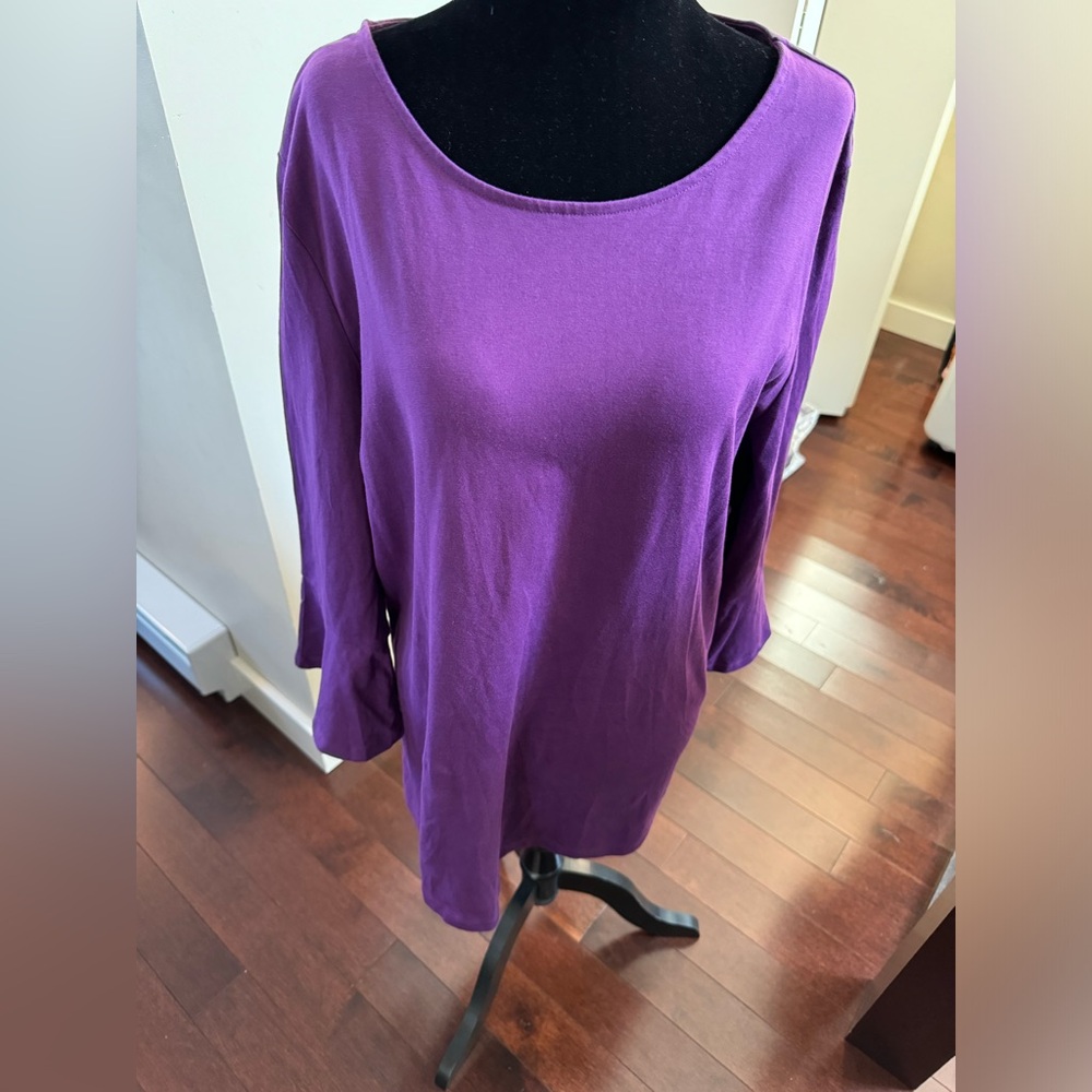 🟢SEGMENTS XXL purple flare blouse.🟢